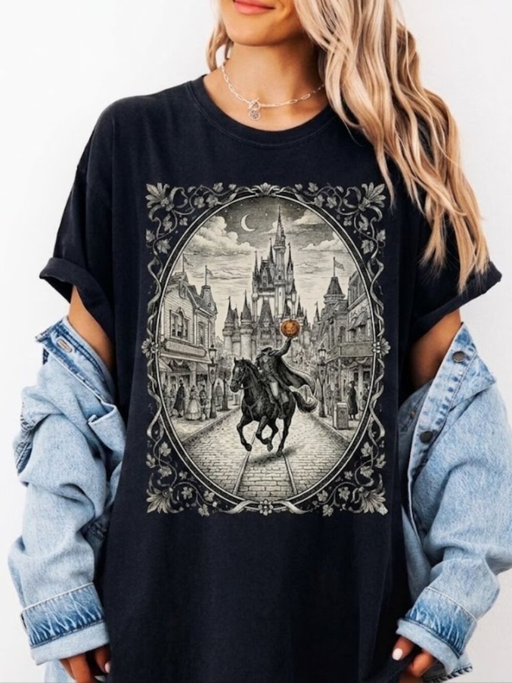 Headless Horseman Halloween Graphic Tee, Vintage Horror Shirt